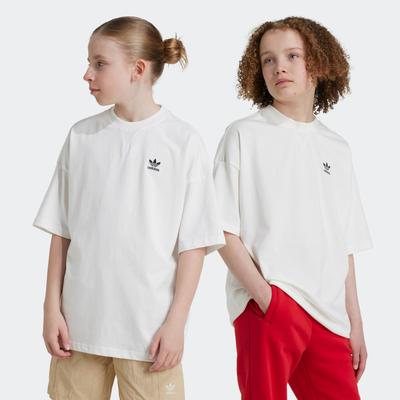 T-Shirt ADIDAS ORIGINALS "KIDS", Mädchen, Gr. 170, weiß (cloud weiß), Obermaterial: 100% Baumwolle, Rundhals, Shirts T-Shirt, lockere Passform, für Kinder, mit aufgesticktem Trefoil Logo