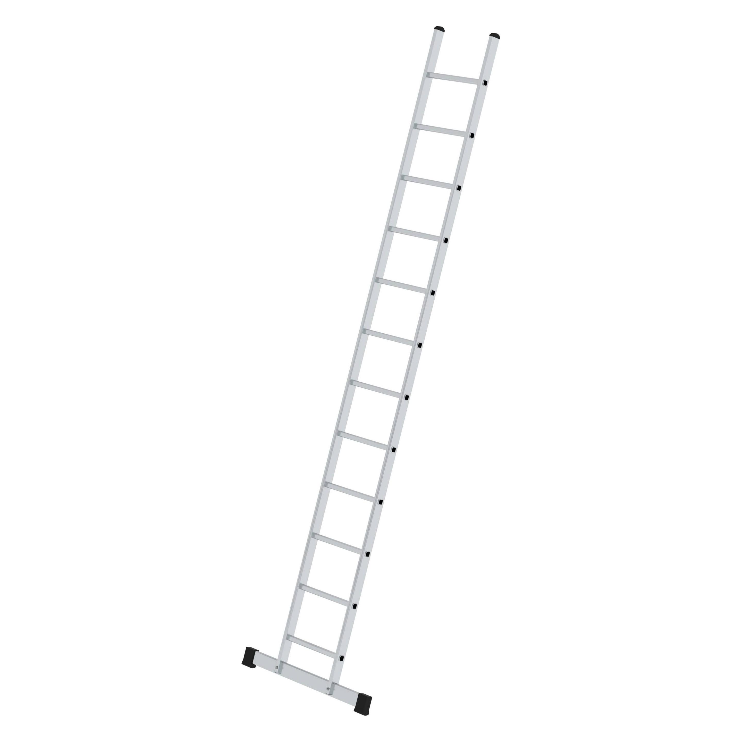 Munk Sprossen-Anlegeleiter mit Standard-Traverse 12 Sprossen (Anlegeleiter, 357 cm) (010112)