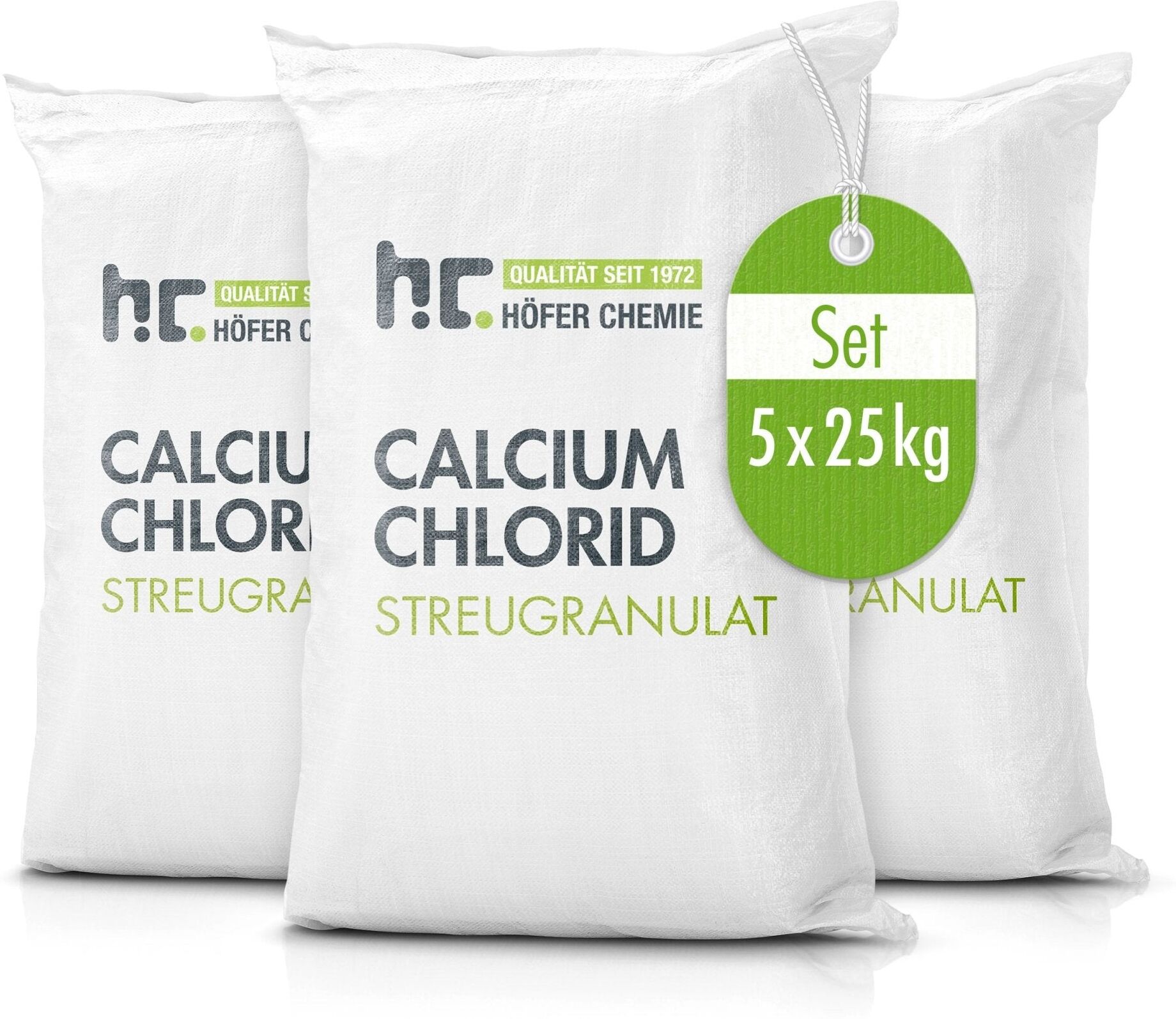 Höfer Chemie GmbH 5x 25 kg Sel de déneigement et/ou déshumidificateur  en sac de 25 KG