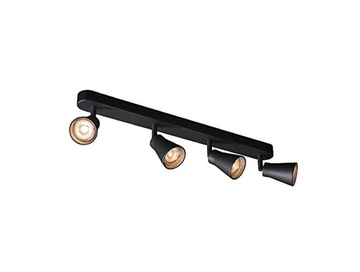 SLV Plafonnier ou applique en saillie AVO CW Quad/Éclairage mural et plafonnier d'intérieur; lampe en saillie; lampe en saillie murale; projecteur plafond/ GU10 50W noir