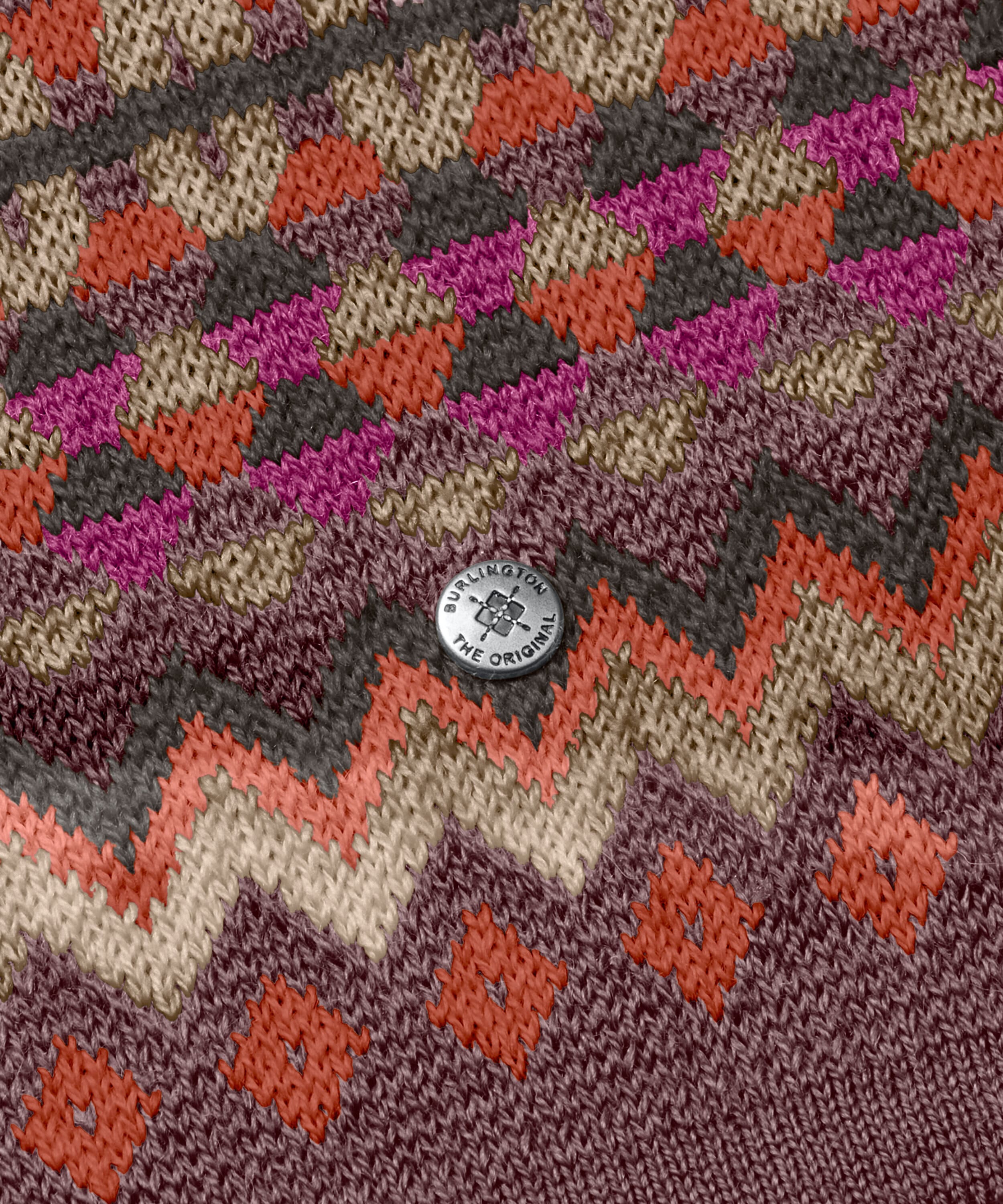 Schal BURLINGTON "Fair Isle", Damen, Gr. onesize, lila wood (8724), Modetücher Schal