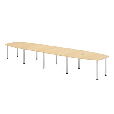 bümö Konferenztisch XXL KT52 in Ahorn Chromfüße