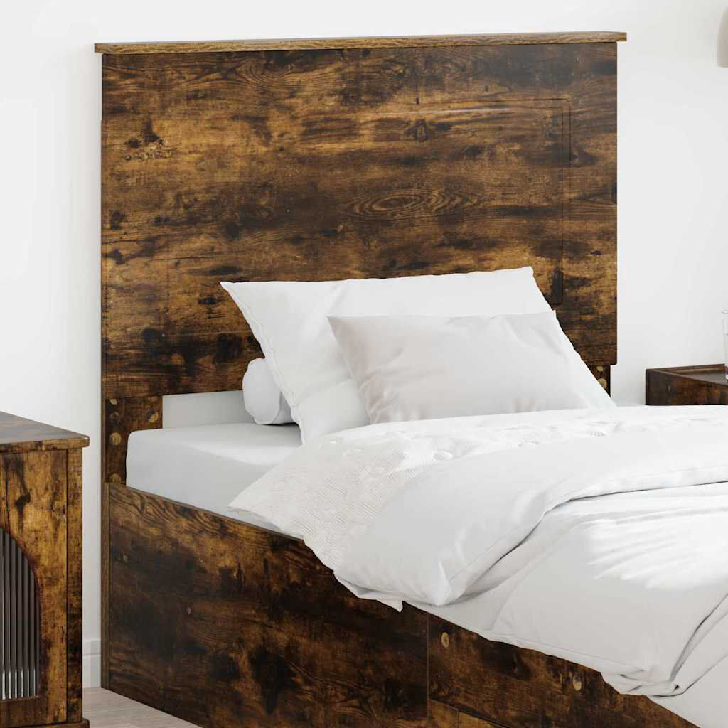 17 Stories Panel Headboard Smoked Oak Twin
