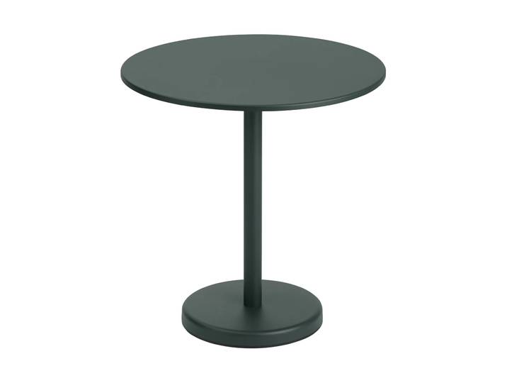 Muuto Table en acier Linear Ø70 cm Dark green