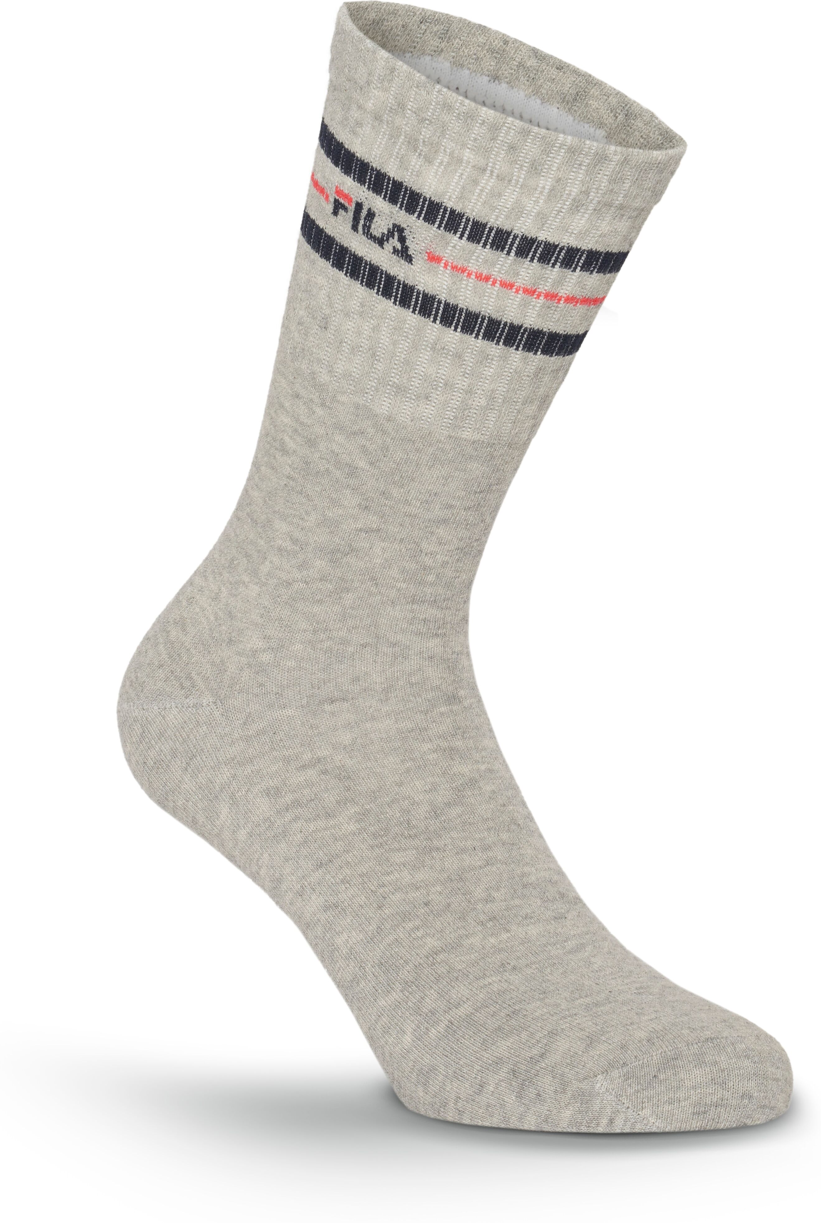 Socken FILA "UNISEX LIFESTYLE PLAIN SOCKS", Damen, Gr. 35-38, Sockengrösse, bunt (classic), Baumwollmischung, unifarben, normal, Socken Socken, mit eingestricktem Logo classic 35-38, Sockengrösse