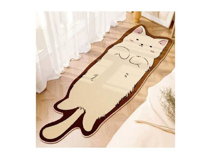 Tapis à motif chat blanc 40×120cm
