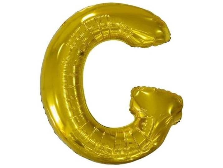 Amscan 9909582 9909582-Gouden Letter G SuperShape Folie Ballon-44, Goud