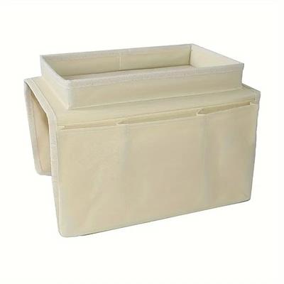 Aufbewahrungsbox für die Armlehne des Sofas mit integriertem Tablett – multifunktionales Aufbewahrungsfach, geeignet für Fernbedienungen, Zeitschriften, Snacks und Getränke – robuste Seitentaschen aus