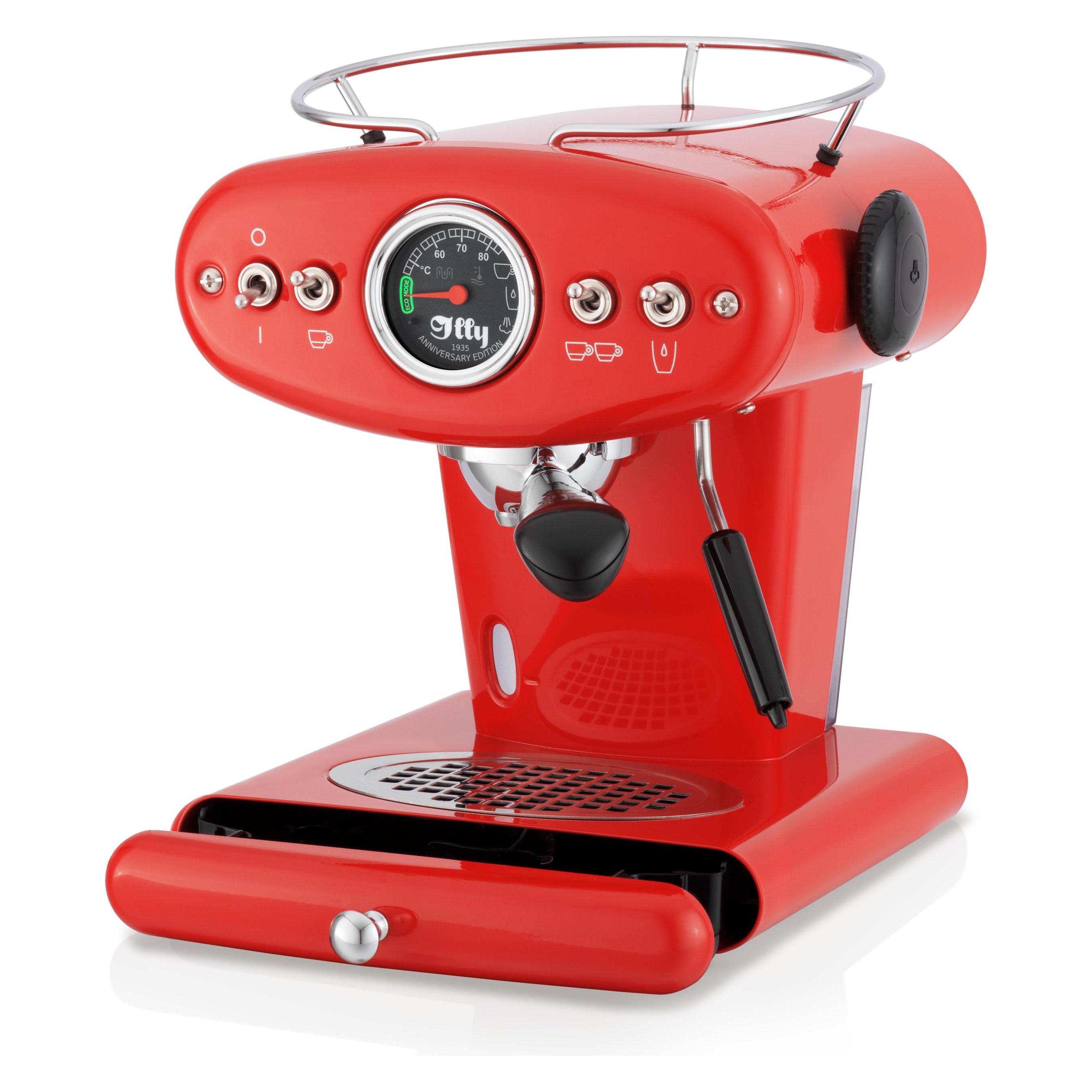 Illy X1 Anniversary Maschine für gemahlenen Kaffee und E.S.E.-Pads (rot) (E.S.E.) (60457)