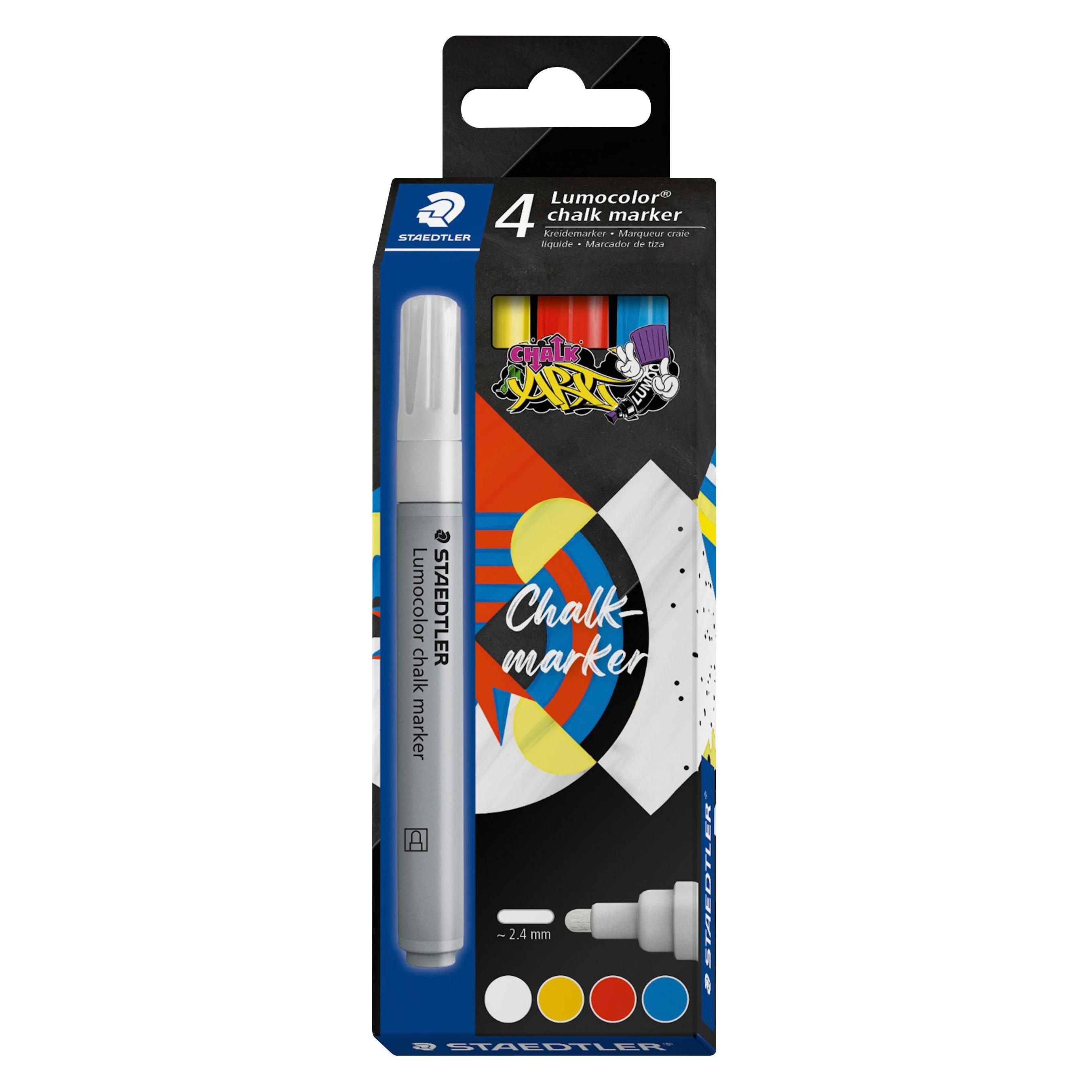Staedtler Lumocolor Kreidemarker chalk marker, 4er Etui (4x) (344 C4)