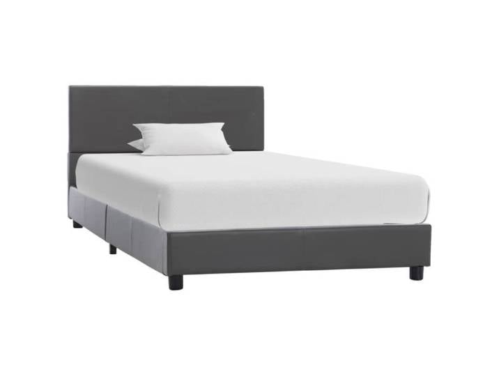JILI - BEST Cadre de lit Gris Similicuir 90 x 200 cm (7908)
