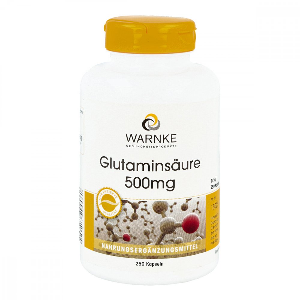 Warnke Vitalstoffe GmbH Glutaminsäure 500 mg Kapseln 04011839