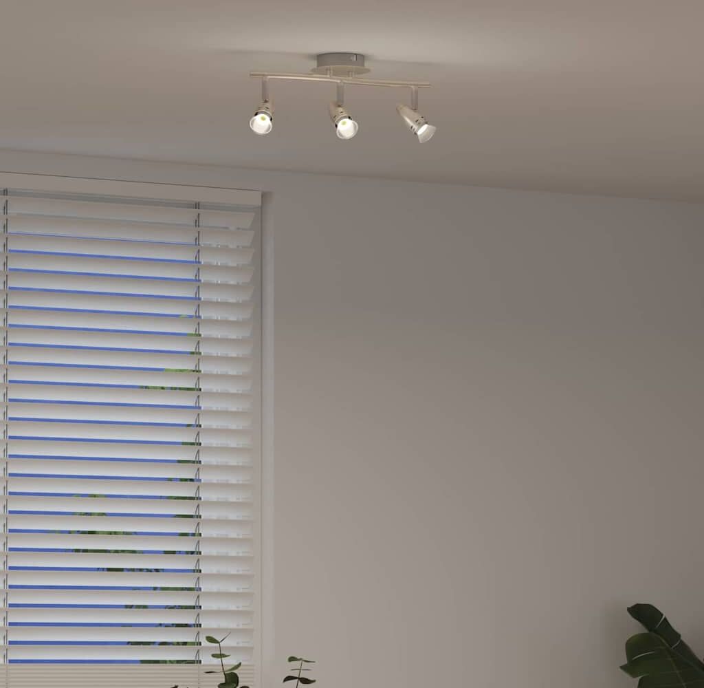 vidaXL Spot de plafond Nickel 36,5 x 10 x 12,5 cm métal
