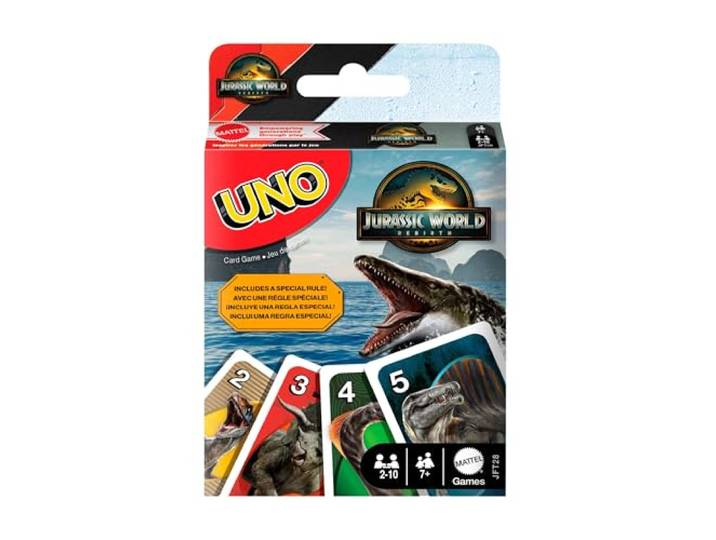 Mattel Games UNO Jurassic World Rebirth kaartspel, 7+, 2-10 spelers