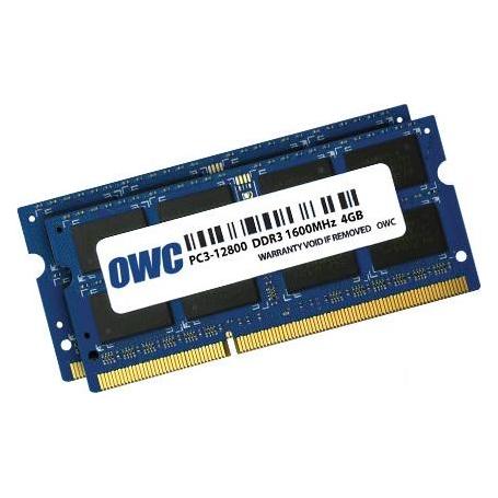 OWC 8.0GB (2x 4GB) PC3-12800 DDR3L 1600MHz SO-DIMM 204 Pin CL11 Memory Upg. Kit (2 x 4GB, 1600 MHz, DDR3L-RAM, SO-DIMM) (OWC1600DDR3S08S)