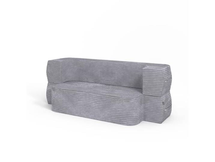 VitaliSpa Sofa Lille, Grau, 190 cm mit Schlaffunktion, geeignet für den täglichen Gebrauch und kombinierbar mit Sofaelementen