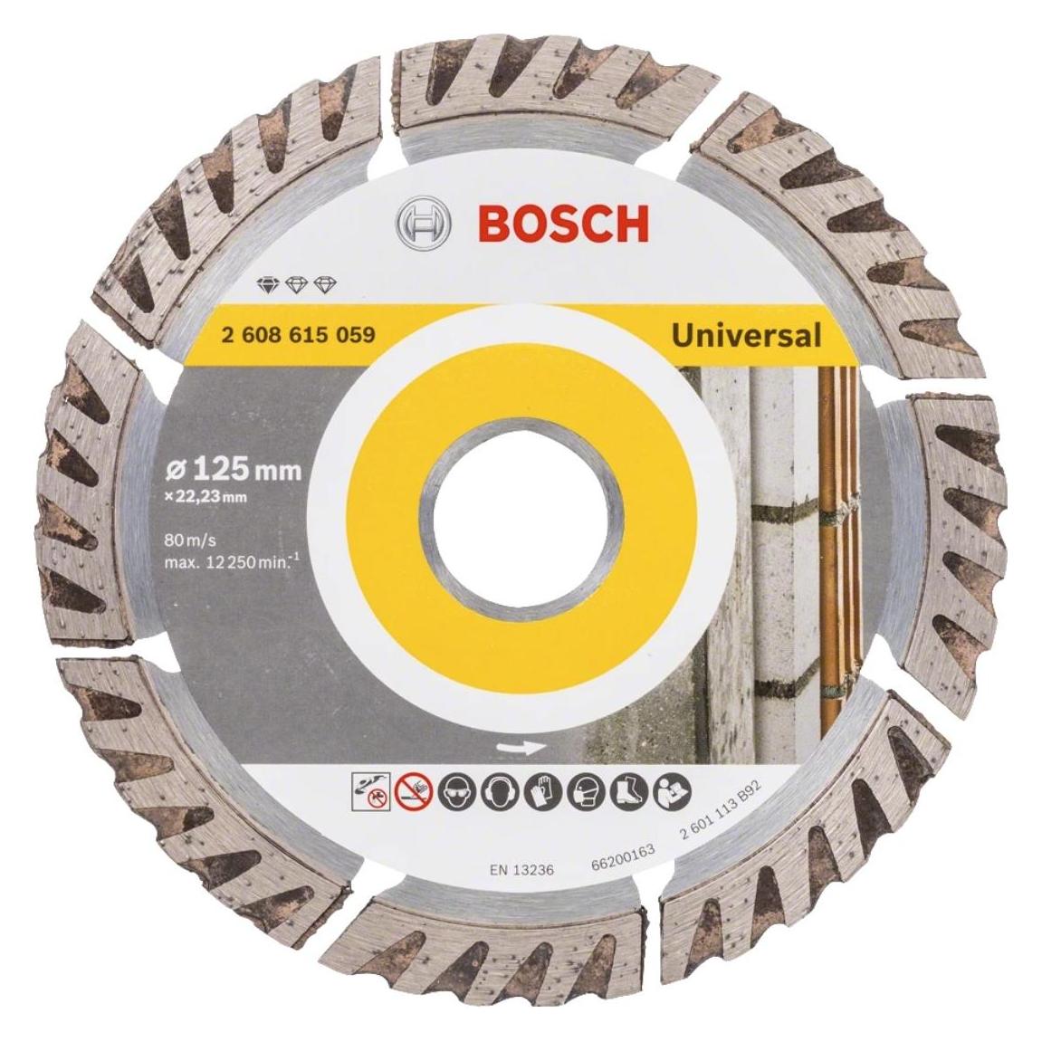 Bosch Professional Standard for Universal Diamanttrennscheibe 125 x 22,23 mm 20 Stk. ( 20x 2608615060 ) für Bet (2608615060)