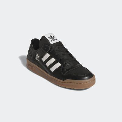 Sneaker ADIDAS ORIGINALS "FORUM LOW", Herren, Gr. 38,5, schwarz (core schwarz, cloud weiß, gum m2), Leder, Schuhe Sneaker