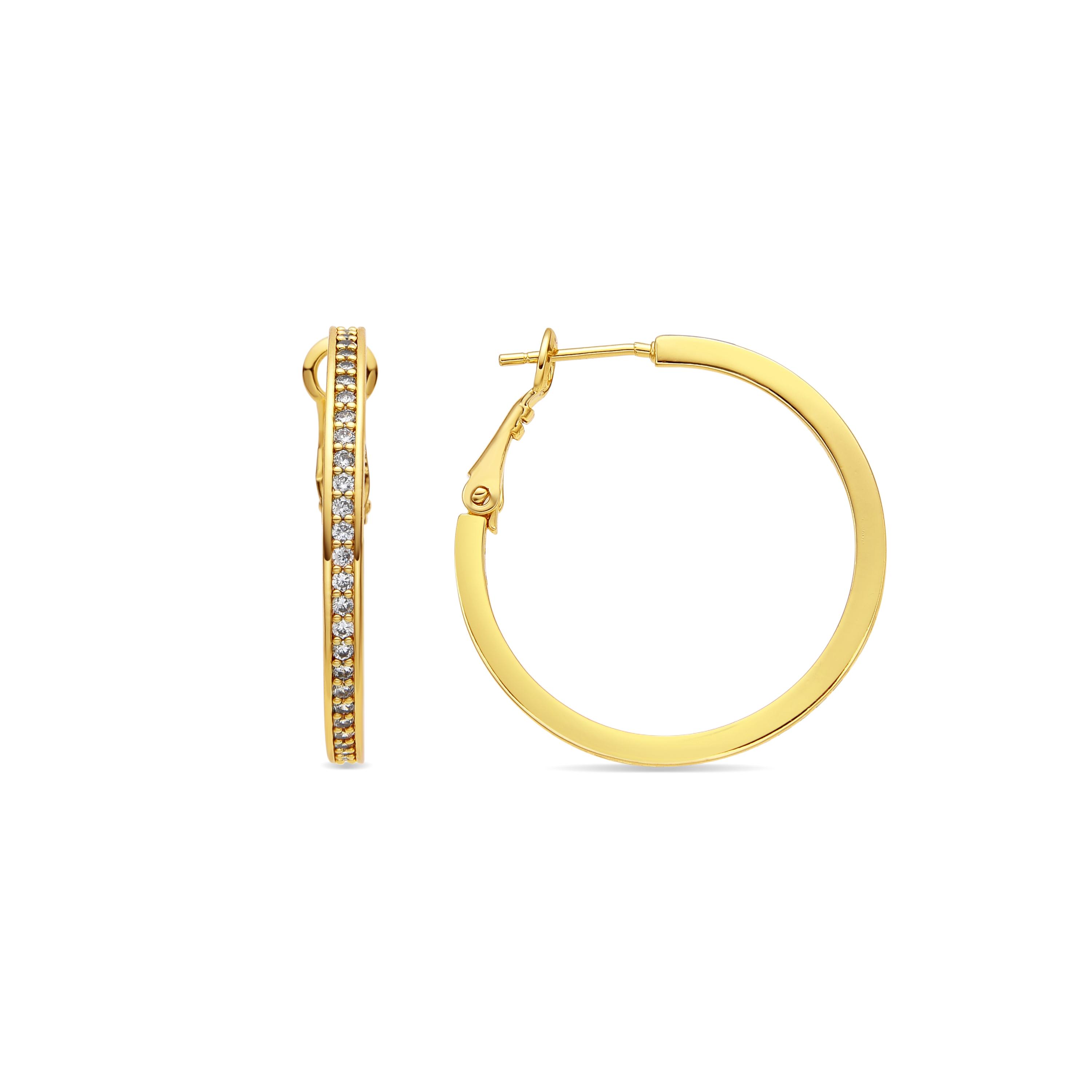 Luxenter-Ohrringe mit 18k Gold-Finish Brillant Zirkonia - Budix