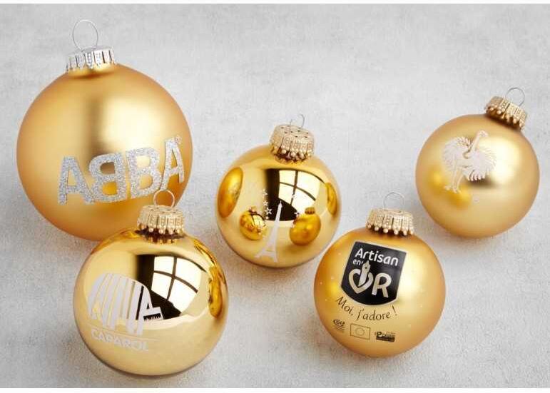 Boule de Noël personnalisée avec logo