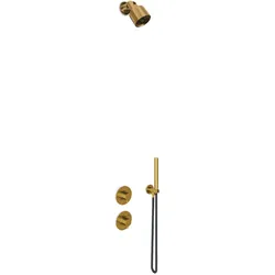 JEE-O slimline 06 Wand-Duschkombination mit Thermostat und Umsteller, mattgold, 800-6485 800-6485