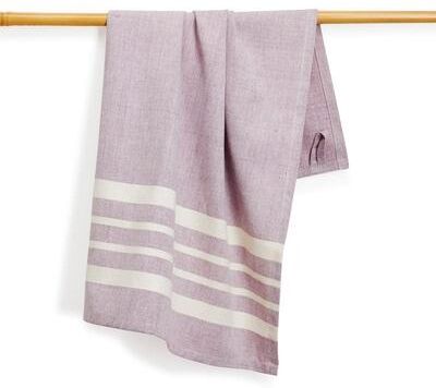 "EGGPLANT Handmade Kitchen Towel by Sustainable Threads   100% Cotton   Fairtrade   27""x19"" (Set of 2)"