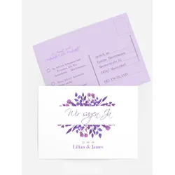 Antwortkarten für Ihre Feier selbst gestalten mit Spruch und Fotos im Onlinedesigner bei Meine-Kartenmanufaktur.de