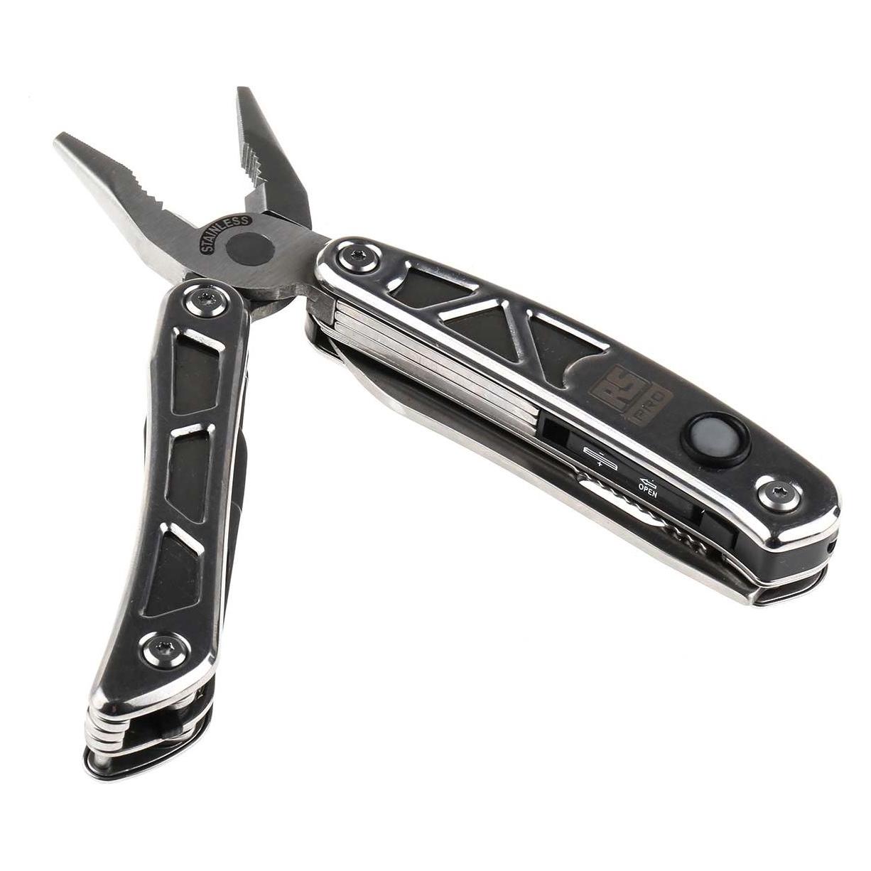 RS PRO 8 in 1 Multi Tool with LED Flashlight (7894625)