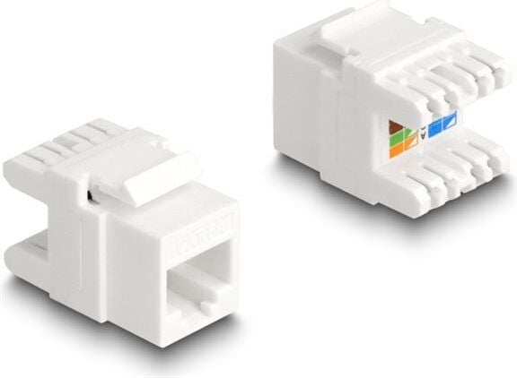 Delock Keystone-module RJ45-connector naar LSA-klemmen Cat.6A gereedschaploos mini-formaat