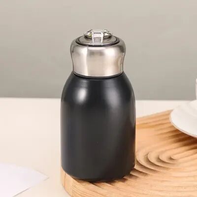 Multicon Wholesale Hub High value Mini Chubby Thermos Cup With Stainless Steel, Portable Carrying Ring, Big Belly Vacuum Insulated Cup black