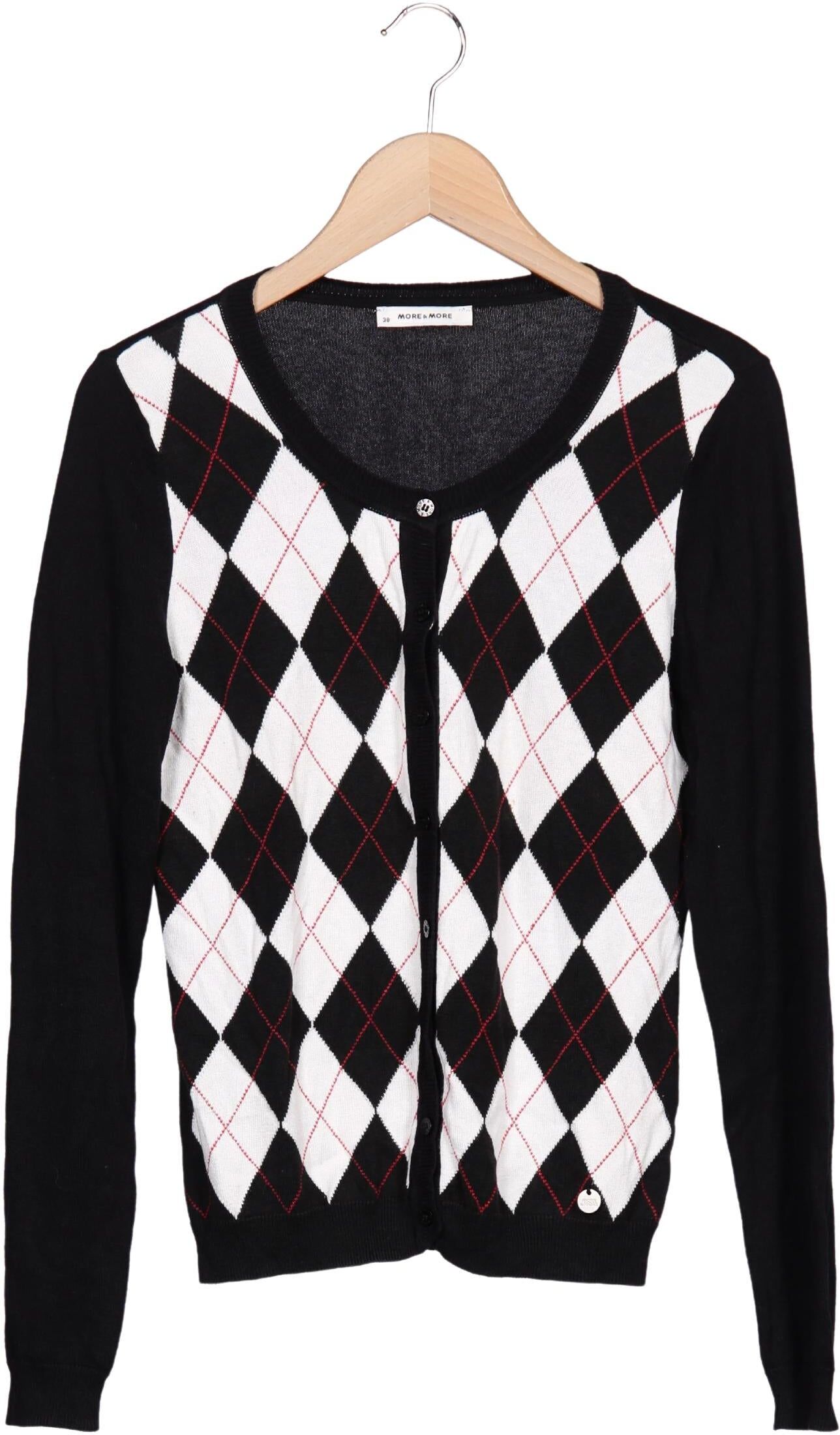 More & More Damen Strickjacke, Mehrfarbig, Gr. EU 38, Modal / Baumwolle - Second Hand