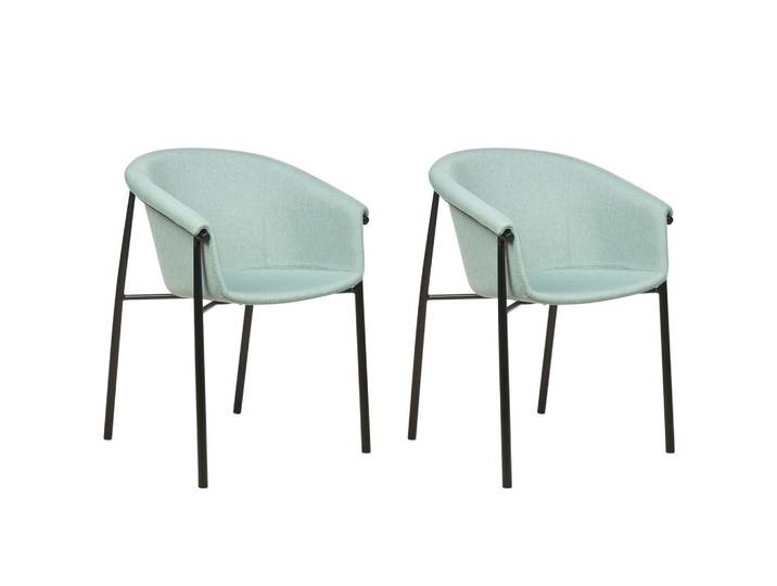 STUHL 2er-Set mintgrün/schwarz Ames