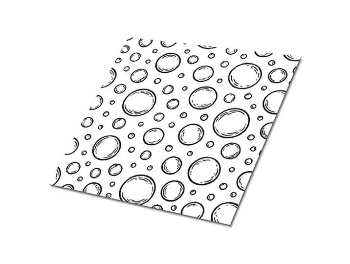 Decormat Selbstklebende Vinylfliesen Satz von 9 Fliesen - 30x30 cm Schwarz Und Weiß Fliesenaufkleber Bodenbeläge PVC Dekoartikel Aufkleber Wandfliesen für die Küche - Luftblasen
