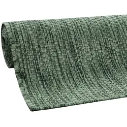 KADIMA DESIGN Teppich Kurzflor Unifarben Wohnzimmer schmutzabweisend Grün Läufer 80x150 | 100% Polypropylen, Rücken aus Polypropylen | pflegeleicht