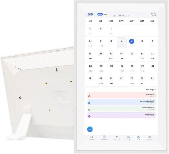 Smarter digitaler Kalender und Aufgabenliste, 15,6 Zoll mit 1080p Touchscreen, WLAN-Wandplaner für Familienplanung und Cloud-Fotos