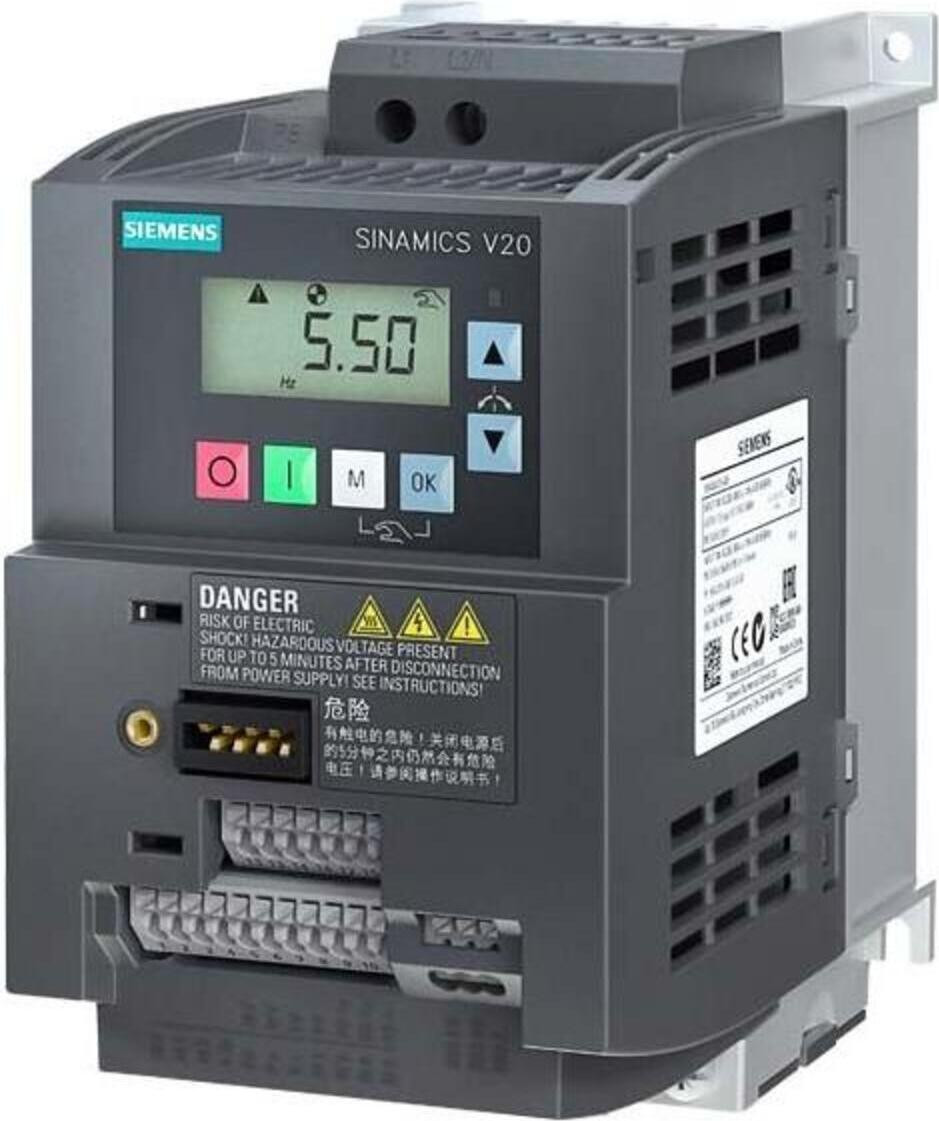 Siemens SINAMICS frequentieomvormer 1,1 kW met filter, type 6SL3210-5BB21-1BV1