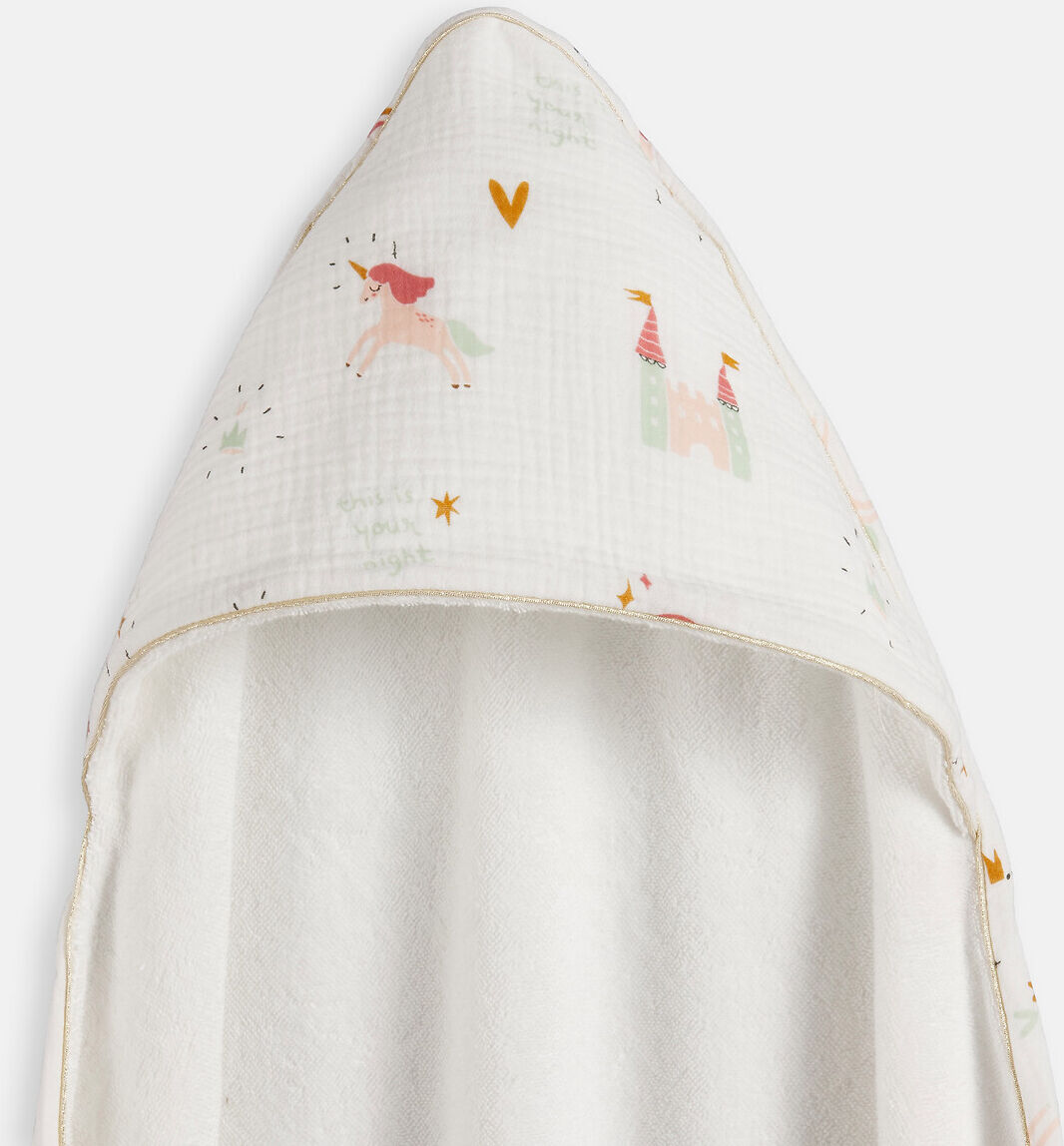 LA REDOUTE INTERIEURS Cape de bain en gaze de coton et éponge bouclette 380g, CHATEAU LICORNE