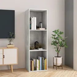vidaXL Bücherregal/TV-Schrank Betongrau 36x30x114 cm Holzwerkstoff