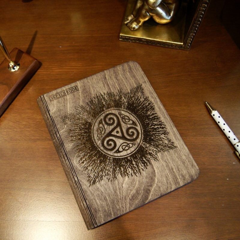 Carnet en bois Sketchbook Triskell - Creatif Wood