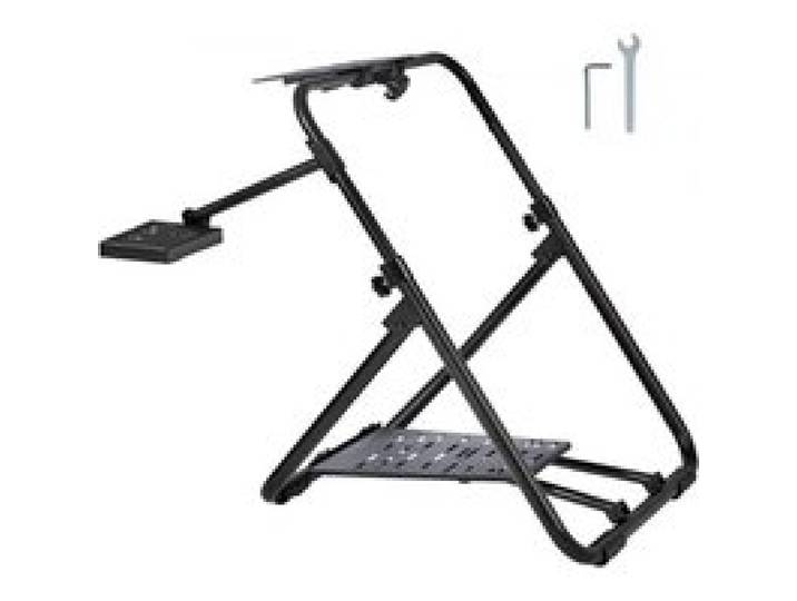 VEVOR Support de Volant de Course Pliable Cockpit Simulation Course Base Universelle Hauteur Réglable Compatible Volant Pédale Course Cadre Robuste Acier Q235A Angle Pédale 0/40°