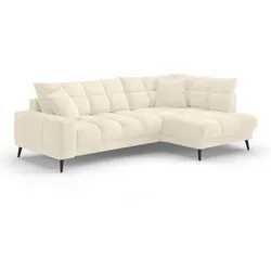 SOMETA Ecksofa Flow de Luxe Stoff Beige Ecru