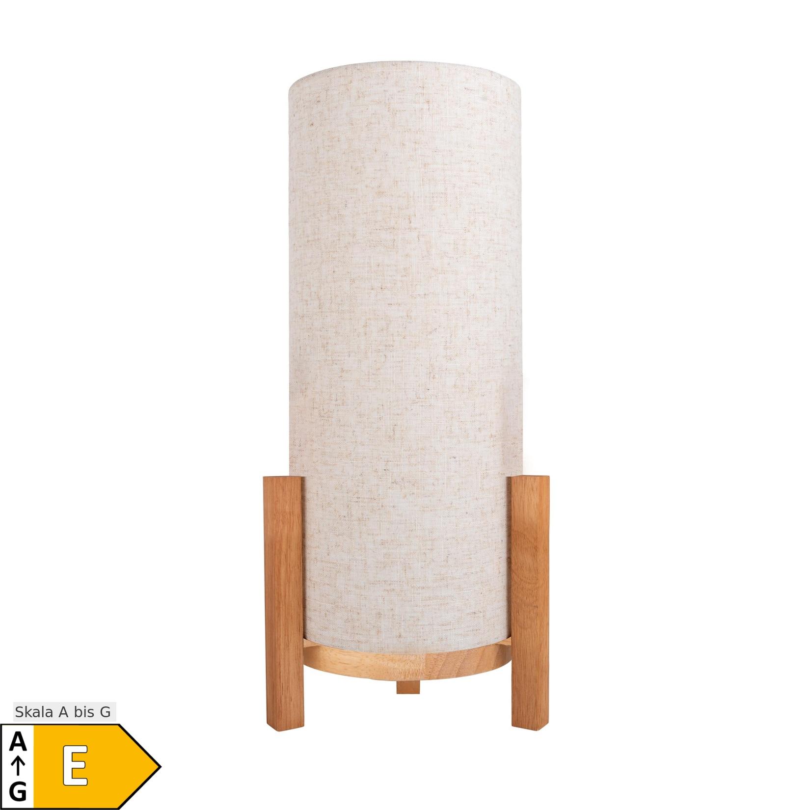 Näve Akkutischleuchte "MADITA" H: 48cm leinen/natur