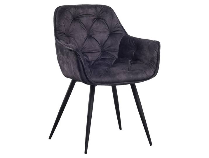 Mid.you Stuhl-Set, Anthrazit, Metall, Kunststoff, Raute, U-Form, 54x86x53 cm, Esszimmer, Stühle, Esszimmerstühle, Esszimmerstühle-Set