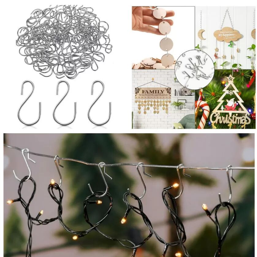 INF 50er-Pack Weihnachtslicht-Clips, silberne Lichterketten-Clips für den Außenbereich S