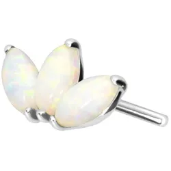 14 Karat Gold Aufsatz mit Titan Push Pin LOTUSBLÜTE + SYNTHETISCHE OPALE