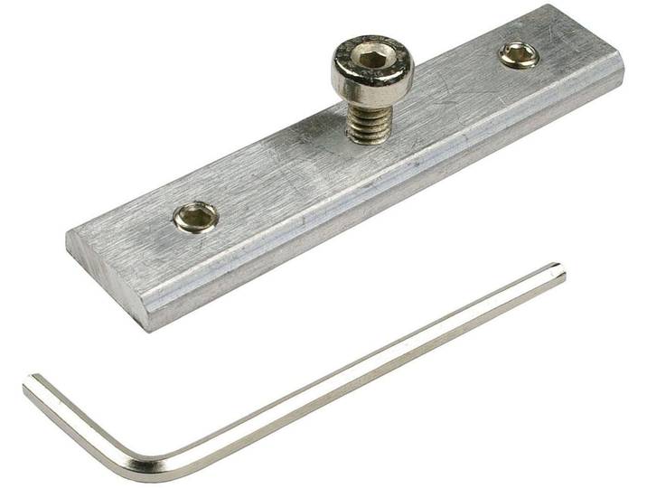 Verbinder LICHTBLICK ORIGINAL, silber (nickelfarben, matt), L:8cm, Gardinenstangenhalterungen, Verbinder, für Innenlaufprofile Ø 16 mm