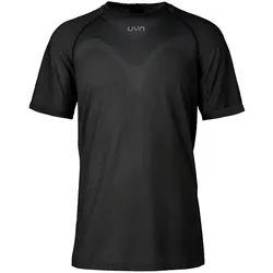 UYN Herrenlaufshirt kurzärmelig Kymra, ultraleichtes Laufshirt für dynamische Einheiten und längere Läufe, schwarz - schwarz / XL