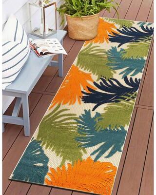 World Rug Gallery Tropical Floral Indoor/Outdoor Area Rug