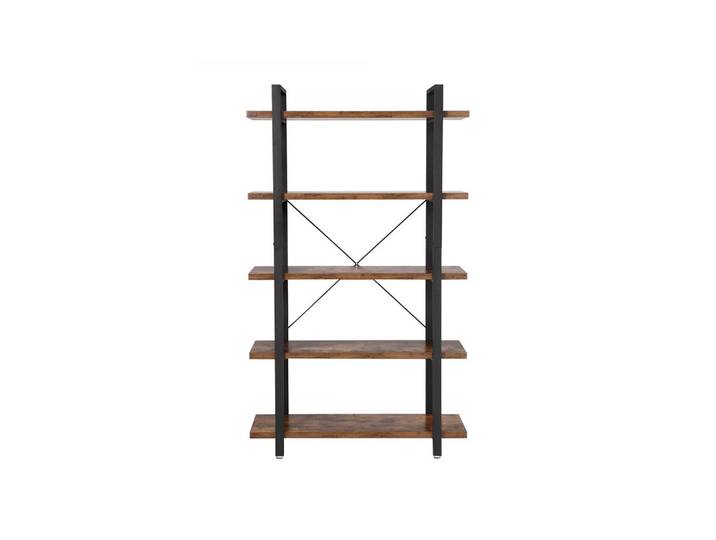 Hansiro Standregal Gaborone, Braun, Metall, 105x177.5x33.5 cm, Wohnzimmer, Regale, Bücherregale