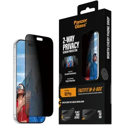 PanzerGlass® 2-Way Privacy Displayschutz Ultra-Wide Fit, iPhone 18 Pro